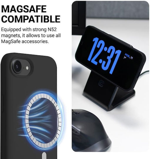 Crong Silicone Back Cover Black (iPhone 17e / 16e)