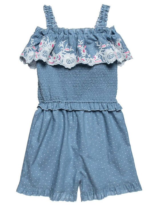 Kinderstoff-Overall-Shorts/Bermudas Blau