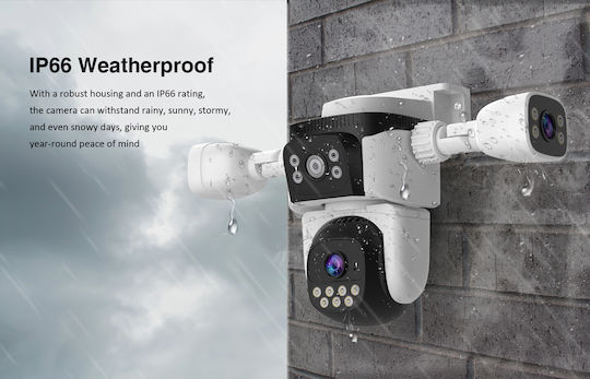 Vstarcam CS621SR IP Triple Κάμερα Παρακολούθησης Wi-Fi Full HD 1080p Αδιάβροχη με Αμφίδρομη Επικοινωνία και Φακό 4mm