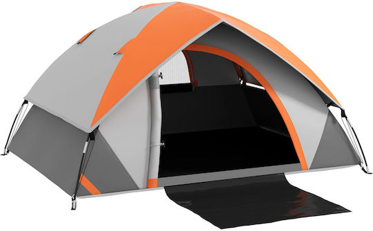 Outsunny Σκηνή Camping Igloo Ορειβασίας Γκρι με Διπλό Πανί 4 Εποχών για 2 Άτομα Αδιάβροχη 3000mm 210x150x110εκ.