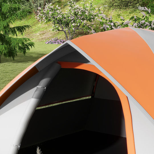 Outsunny Σκηνή Camping Igloo Ορειβασίας Γκρι με Διπλό Πανί 4 Εποχών για 2 Άτομα Αδιάβροχη 3000mm 210x150x110εκ.