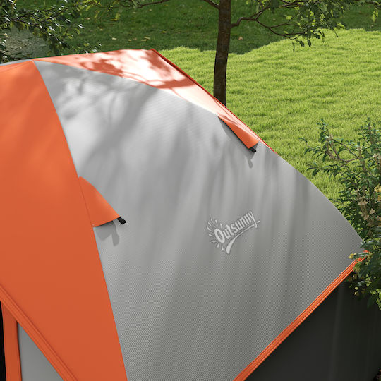 Outsunny Σκηνή Camping Igloo Ορειβασίας Γκρι με Διπλό Πανί 4 Εποχών για 2 Άτομα Αδιάβροχη 3000mm 210x150x110εκ.