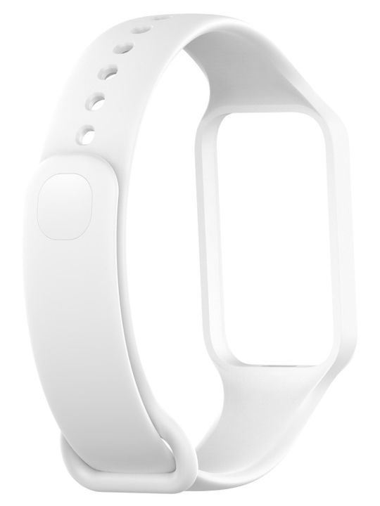Curea Ceas din Silicon Integrată de Culoare Solidă Xiaomi Mi Band 8 Active Albă