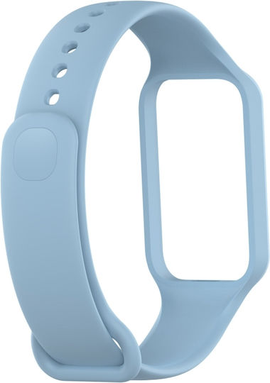 Xiaomi Mi Band 8 Active Solid Color Integrated Silicone Strap Light Blue
