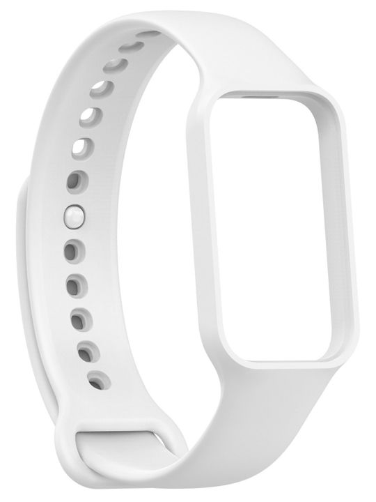 Curea Ceas din Silicon Integrată de Culoare Solidă Xiaomi Mi Band 8 Active Albă