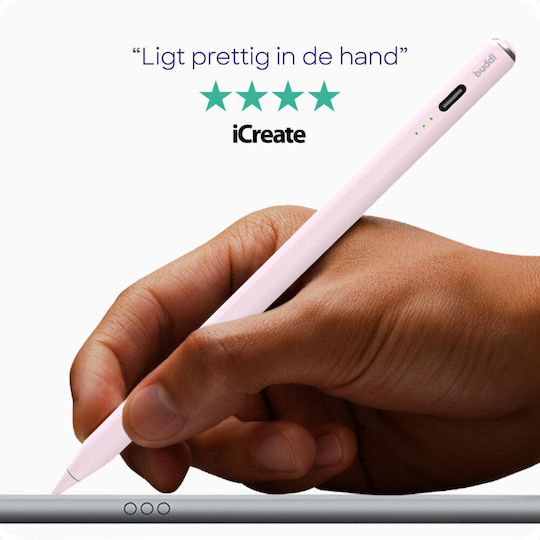 Buddi Wave Digital Touch Pen mit Palm Rejection für iPad in Rosa Farbe