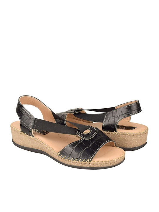 Sandale Casual Damă din Piele Negru