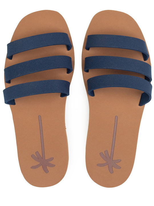Flache Sandalen für Damen in Blau Farbe