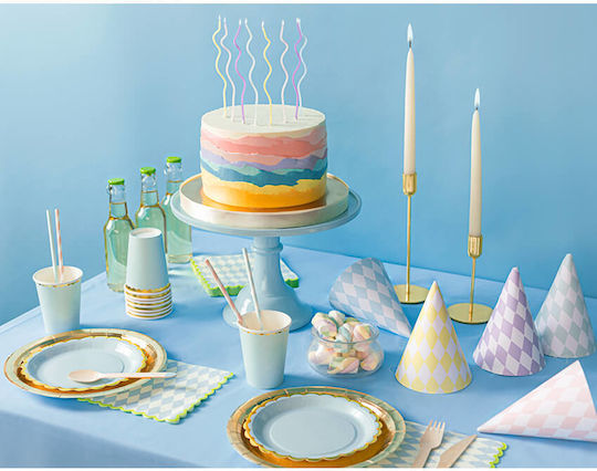 PartyDeco Καλαμάκια Χάρτινα Πολύχρωμα 10τμχ