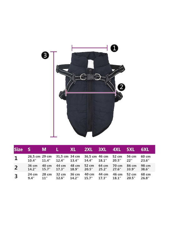 vidaXL Black Dog Coat