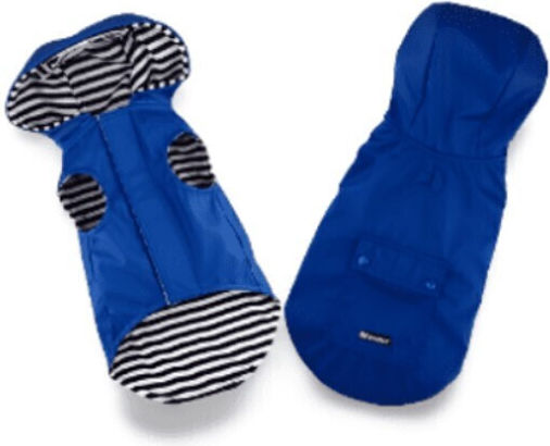 Pet Interest Stripe Lining Кучешки палта Водоустойчиво Худи Син XXLarge с дължина на гръбчето 65 см. 50053