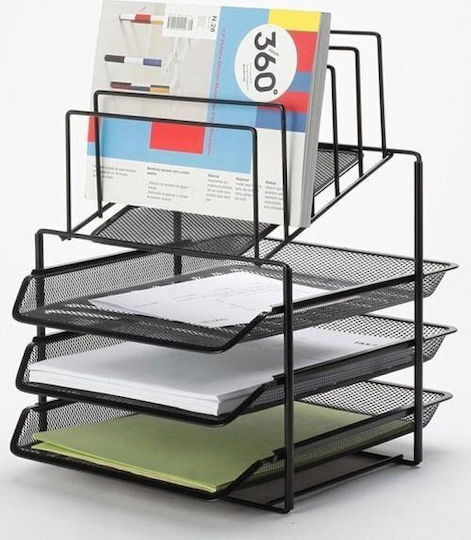 Q-Connect Metallic Filing Tray Black 30x35x42cm