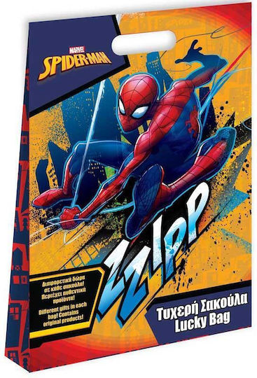 Spiderman Χάρτινη Τσάντα για Δώρο με Θέμα "Spiderman" 6x6x40εκ. 6τμχ (Διάφορα Σχέδια/Χρώματα)