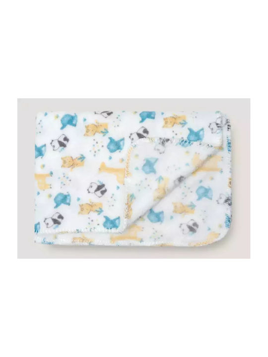 Interbaby Blanket Spanish Nursery Swaddling Blankets Flecce Light Blue 80x110cm