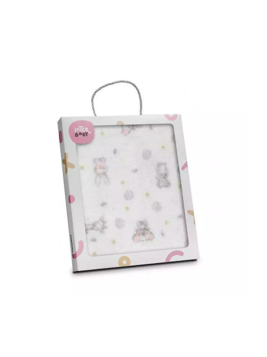 Interbaby Blanket Spanish Nursery Swaddling Blankets Flecce Koala White 80x110cm