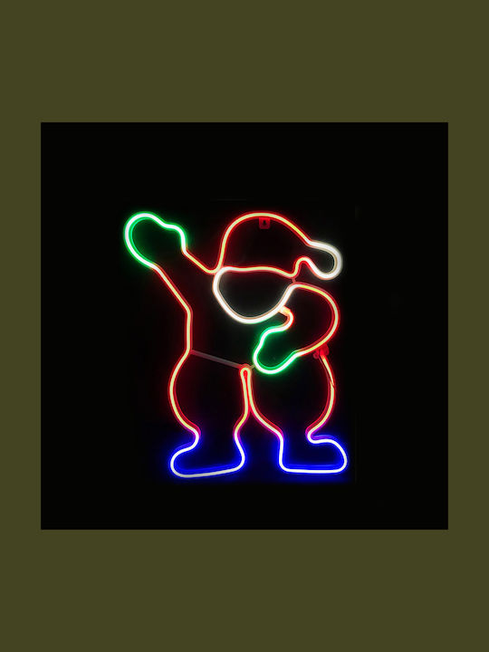 Outdoor Illuminated Santa Claus Electric with Light Tube 54x39cm