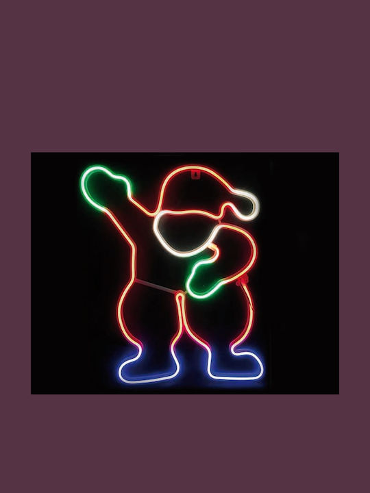 Outdoor Illuminated Santa Claus Electric with Light Tube 54x39cm