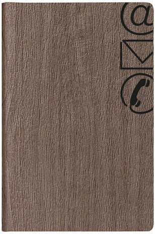 THeofylaktos Gardena Telefonbuch mit griechischem Alphabet 64 Seiten Braun 7x14cm
