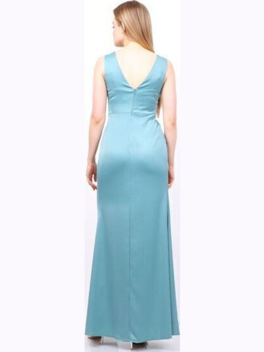 Satin Dress Wedding Christening Green