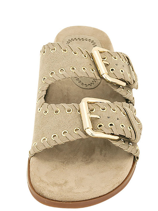 Fabric Sandals Brown