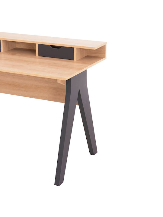 Birou Rexin Din Lemn Sonama-Gri 120x59x75cm