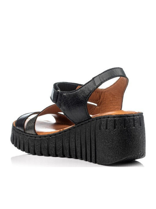 Leder Sandalen Schwarz