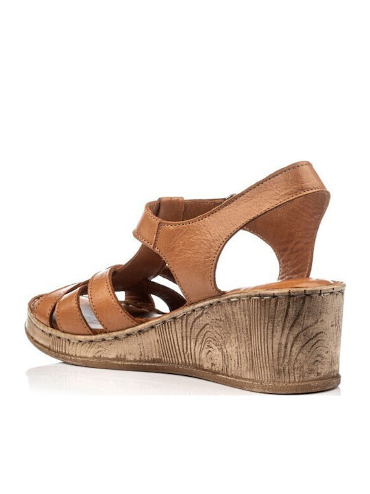 Leder Sandalen Tabac Braun