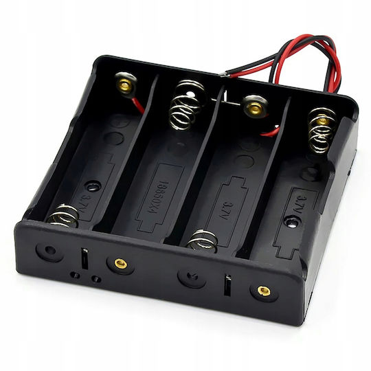 Basket 4 X 18650 Connected In Series + Wires
