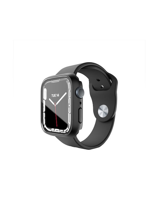 Next One Πλαστική Θήκη με Τζαμάκι σε Μαύρο χρώμα για Apple Watch 41 mm