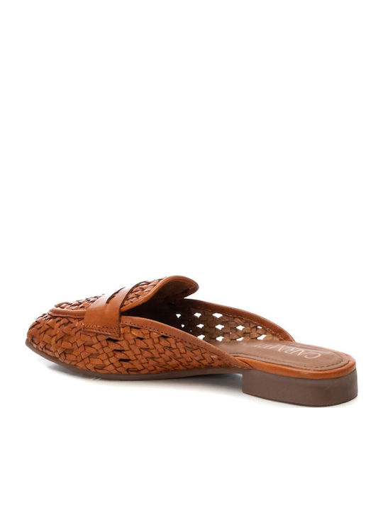 Flat Δερμάτινα Mules σε Ταμπά Χρώμα