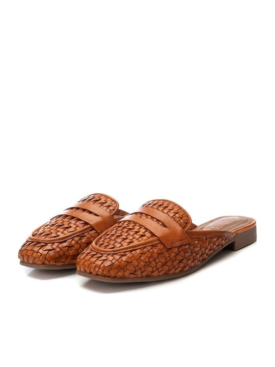 Flat Δερμάτινα Mules σε Ταμπά Χρώμα