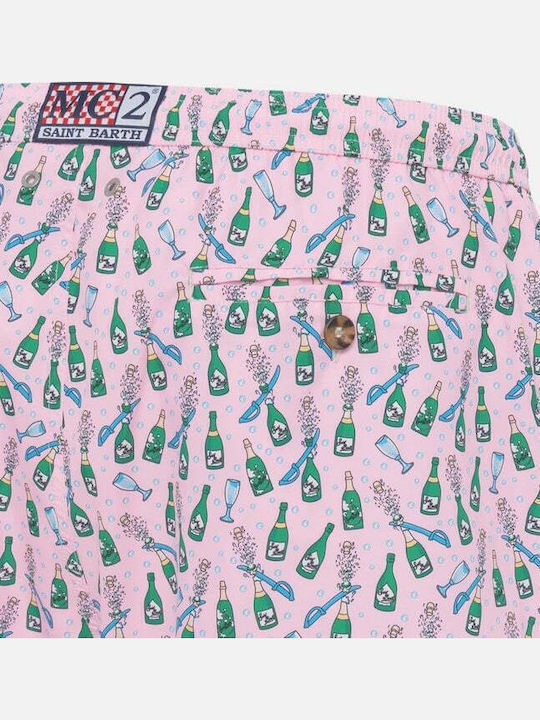Men's Swimwear Shorts Pink with Patterns