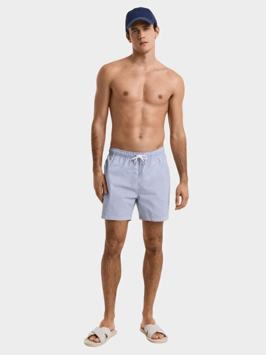 Men's Swimwear Shorts Light Blue Striped