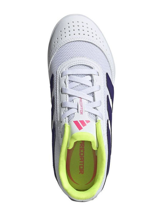 Predator Club IN Kids Soccer Cleats & Shoes Indoor Cloud White / Collegiate Purple / Lucid Lemon