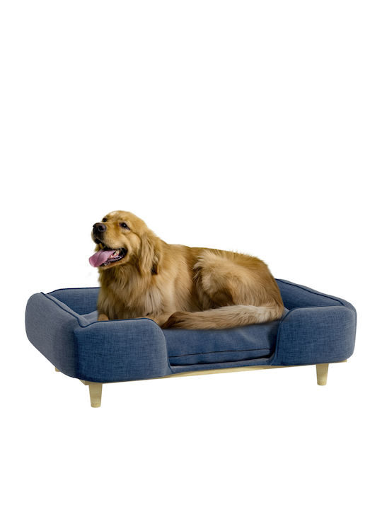 Pawhut Sofa Dog Bed Blue 96x66cm