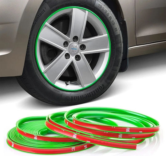 Protective Decorative Rim Rings Adhesive Made Flexible Plastic Green