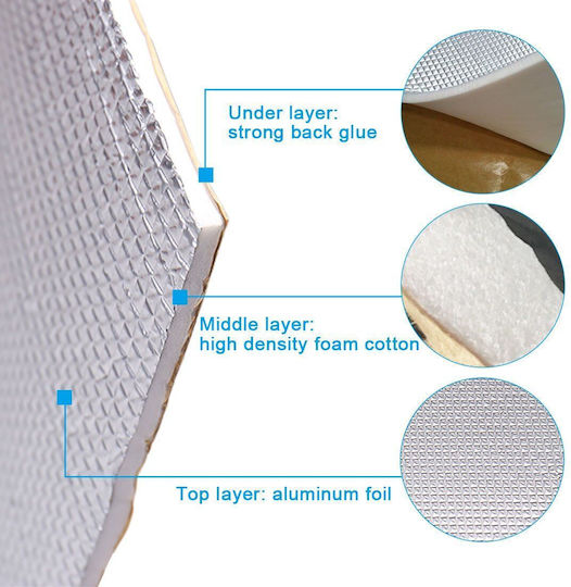 Material de izolare fonică auto Strat de aluminiu Dimensiune 100cm X 100cm X 6mm