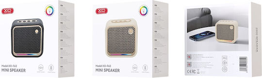 XO F63 Joy Ηχείο Bluetooth 5W με Ραδιόφωνο και Διάρκεια Μπαταρίας έως 11 ώρες Μπεζ