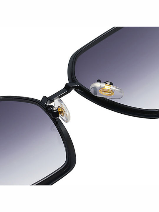 Techsuit Women's Sunglasses with Gold Metal Frame and Pink Gradient Polarized Lens KF2347600