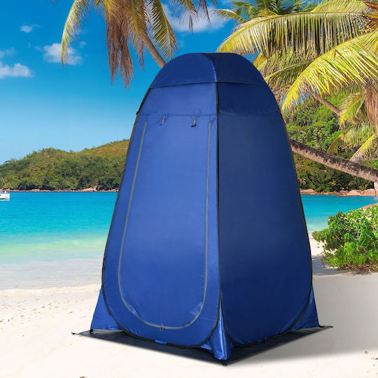 Outsunny Summer Camping Tent Pop Up Toilet Blue 126x124x189cm