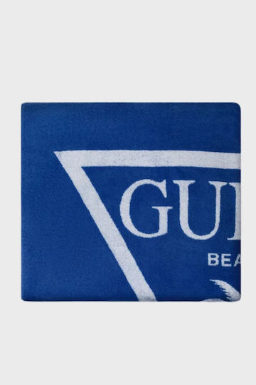Guess Πετσέτα Θαλάσσης Βαμβακερή Μπλε 100x180εκ.