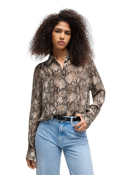Women's Long Sleeve Shirt Brown