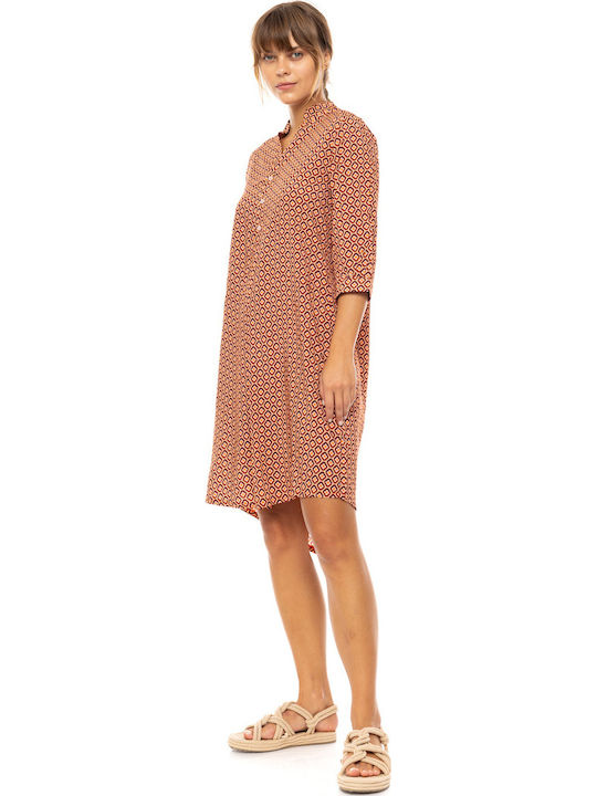 Women's Beachwear Pink Label Prism Geo Viscose 3/4 Sleeve