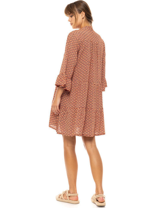 Дамски бански Pink Label Prism Geo вискоза с 3/4 ръкави