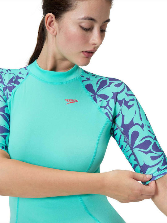Speedo Women's Short Sleeve Sun Protection Shirt Blue