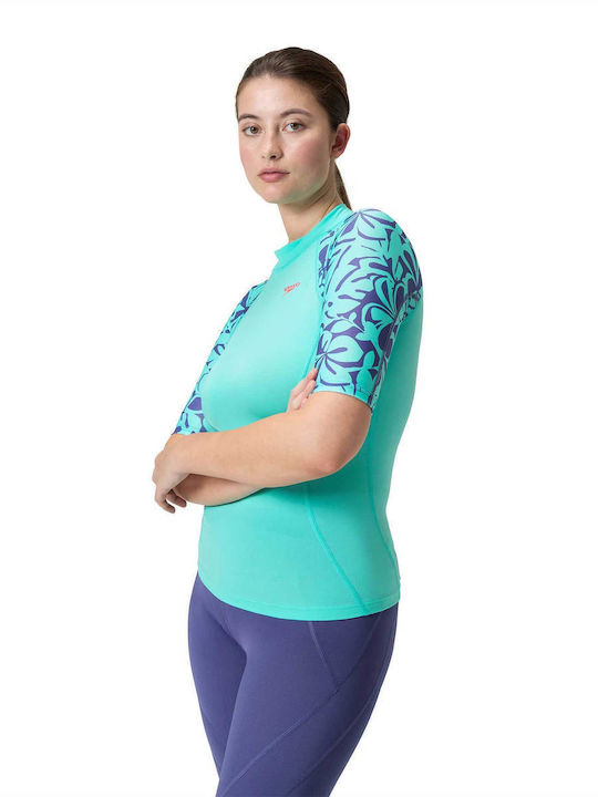 Speedo Women's Short Sleeve Sun Protection Shirt Blue
