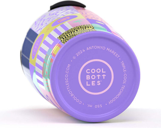 Cool Bottles Μπουκάλι Θερμός Ανοξείδωτο 550ml Πολύχρωμο