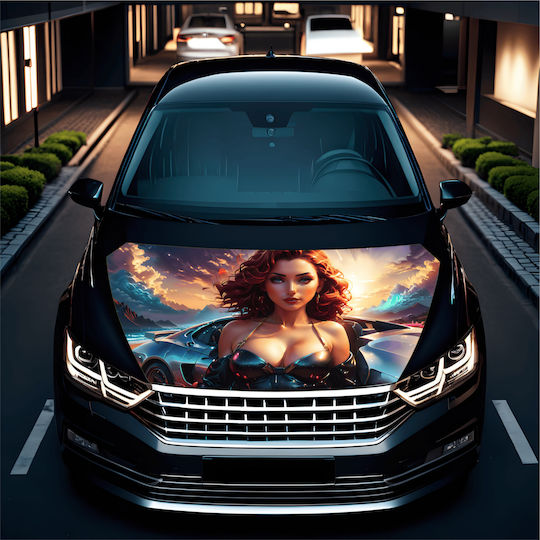 Autocolant Capotă "Artă Capotă" Rezistent la Exterior Mărime S 150 X 110cm Cod Avx-capota-012s