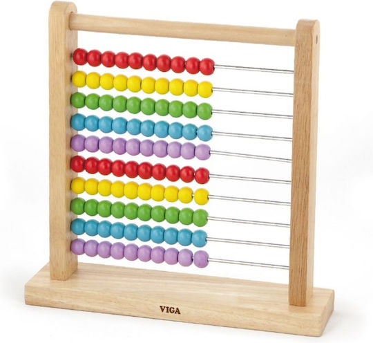 Viga Toys Montessori Άβακας από Ξύλο για 3-5 Ετών