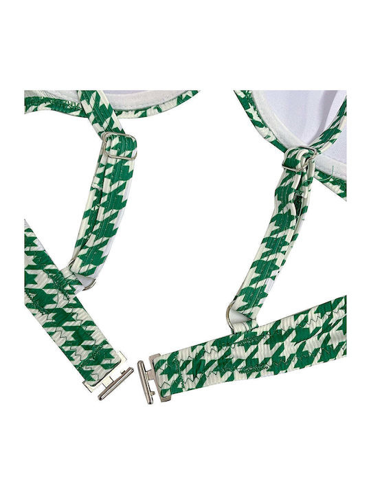 Комплект Бикини Висока талия Green